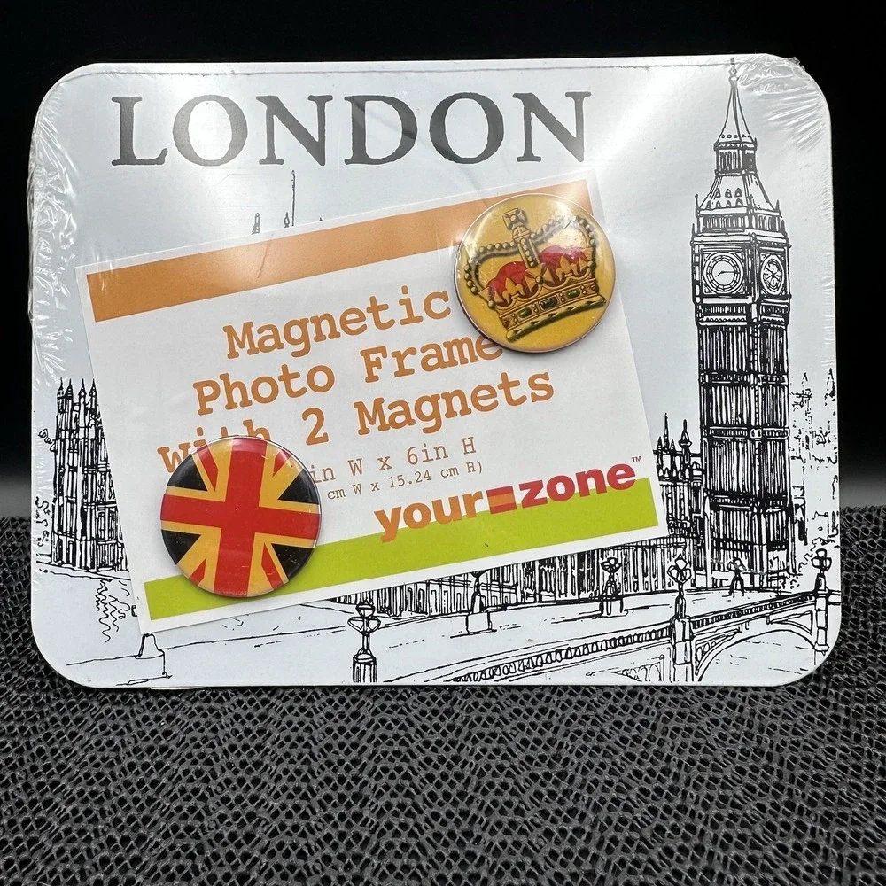 Your Zone London Magnetic Photo Frame w/ 2 Magnets Big Ben New Sealed